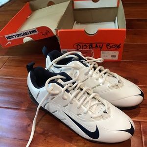 Nike Speed TD Football Cleats (White/Navy)